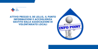 ATTIVO PRESSO IL DE LELLIS, IL PUNTO INFORMAZIONI E ACCOGLIENZA GESTITO DALLE ASSOCIAZIONI DI VOLONTARIATO LOCALI
